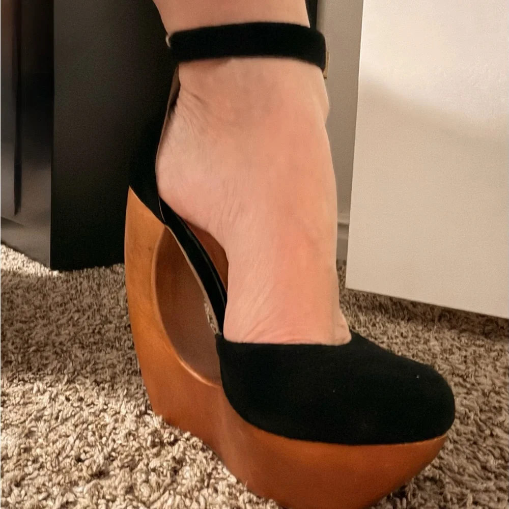 Chic Jeffrey Campbell “Havana Last” Women's Wooden Wedge - Picture 4 of 8